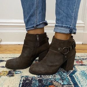 Ash Block Heel Harness Booties